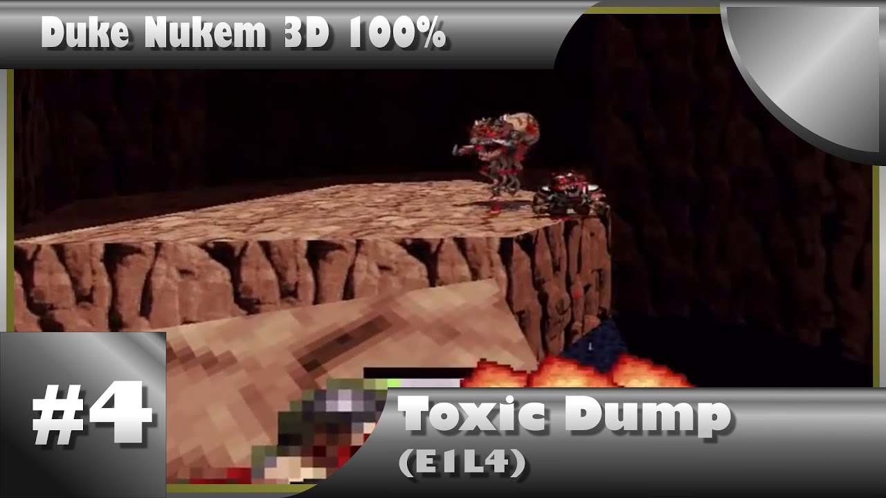 Duke Nukem 3D 100% Walkthrough: Toxic Dump (E1L4) [All Secrets, To Secret Level]
