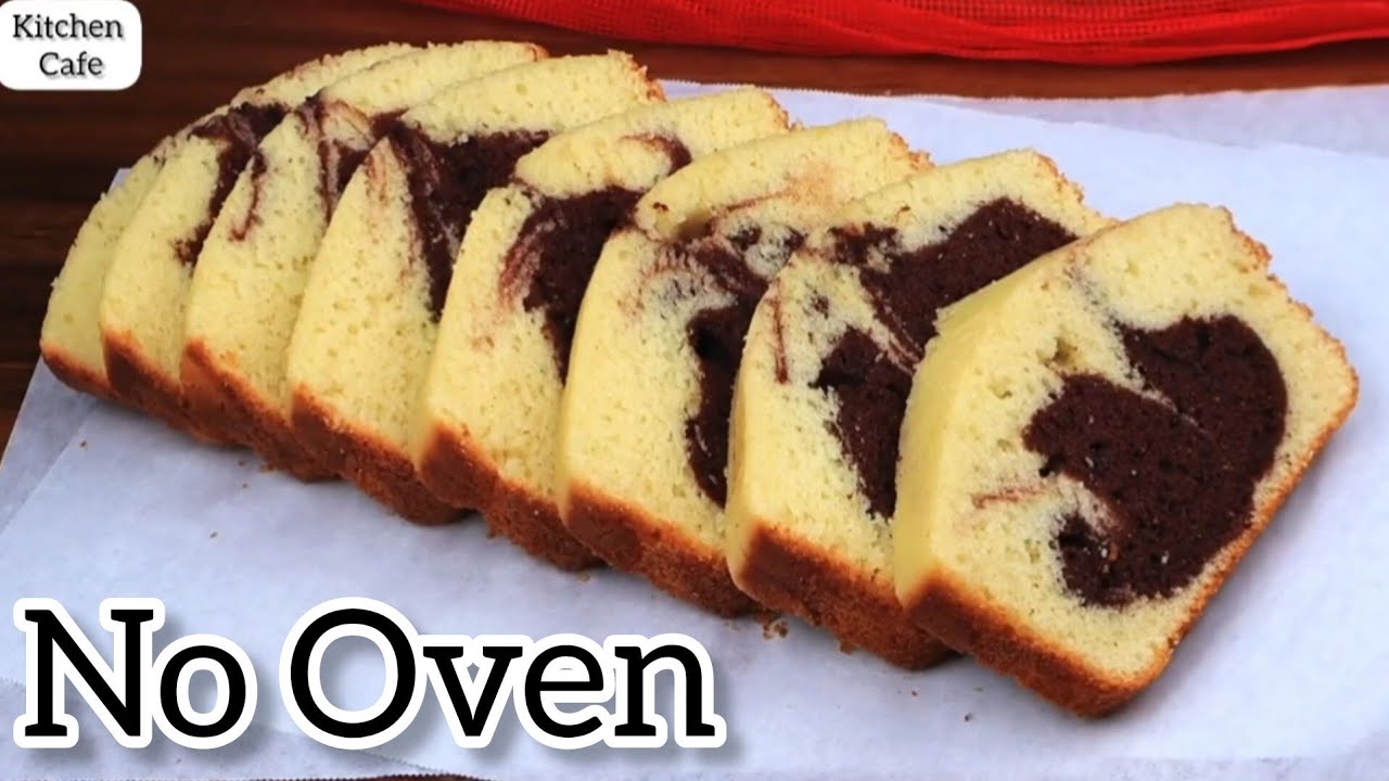 Marble Cake Without Oven Very Easy Recipe Make At Home !!!!!!! By Kitchen Cafe