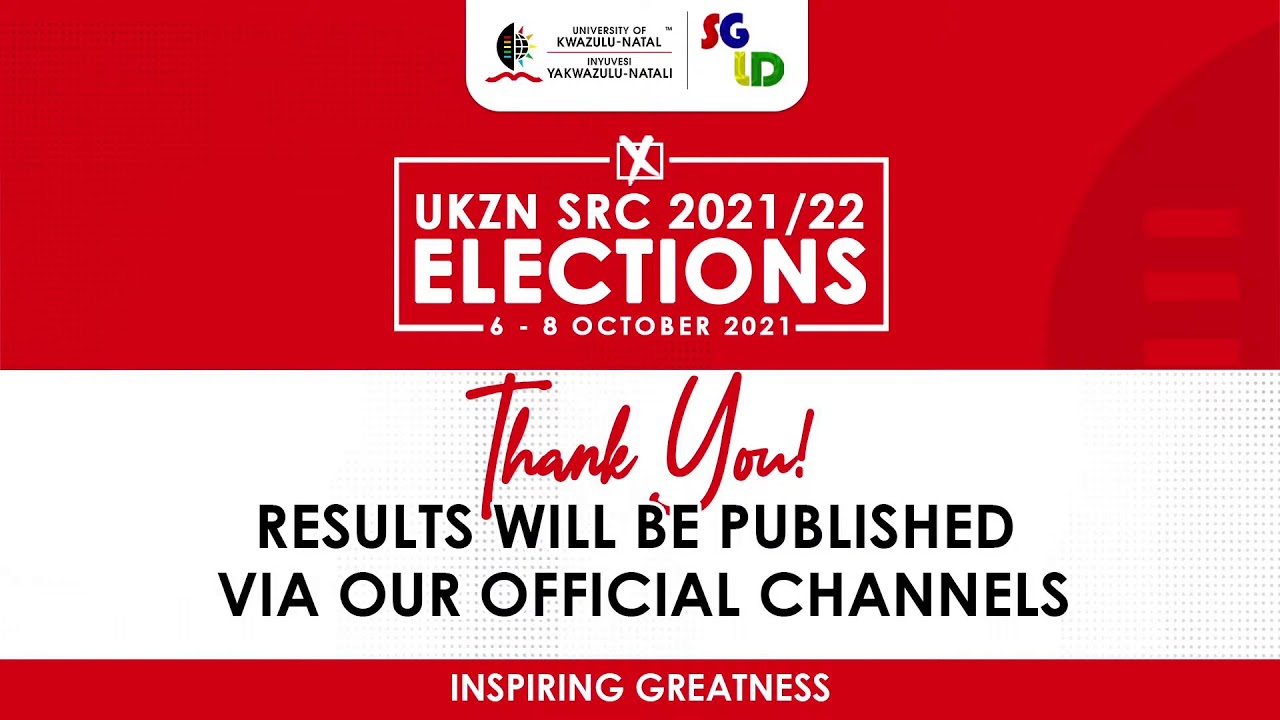 UKZN SRC 2021/2022 ELECTIONS RESULT ANNOUNCEMENT
