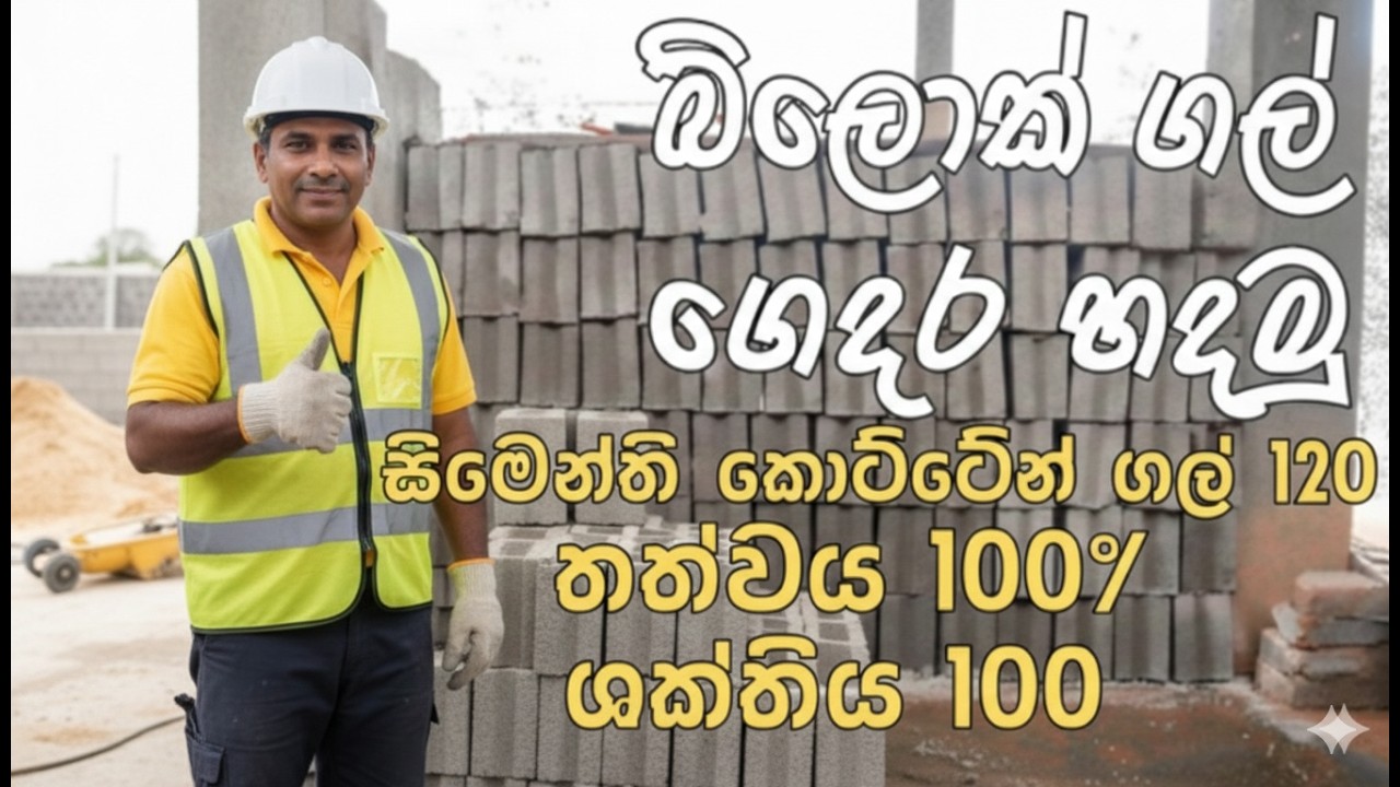 සිමෙන්ති කොට්ටෙන් බ්ලොක් ගල් 120ක් ගෙදරදීම හදමු | How to make Block Gal at home Sri Lanka
