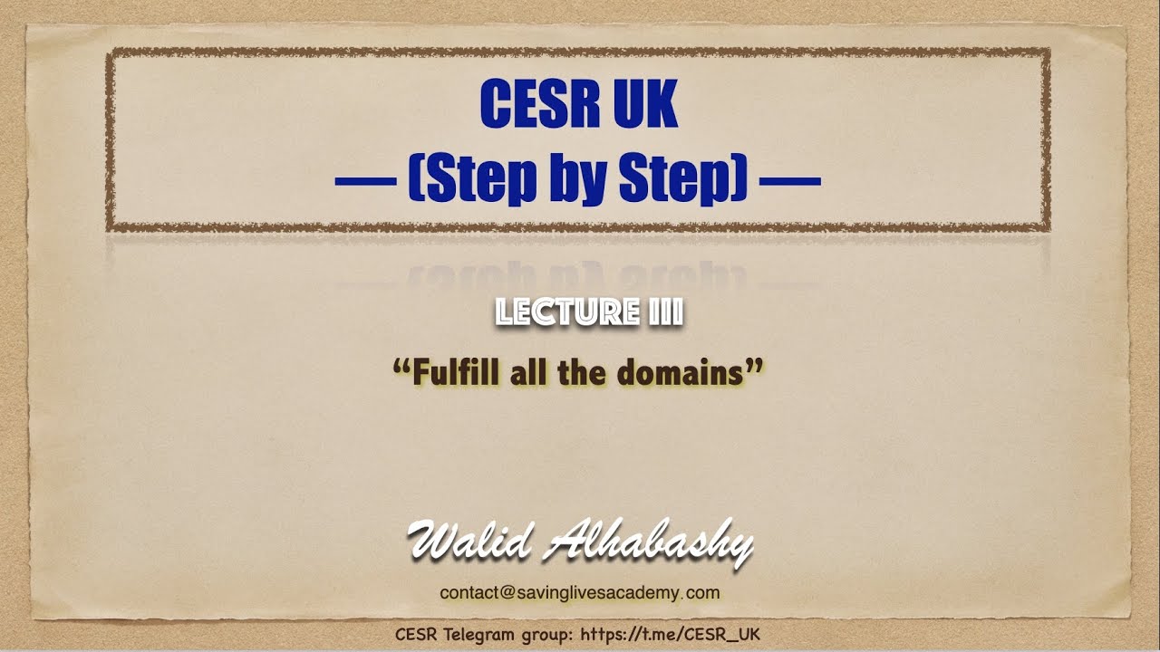 lecture III, CESR UK (Step by Step)