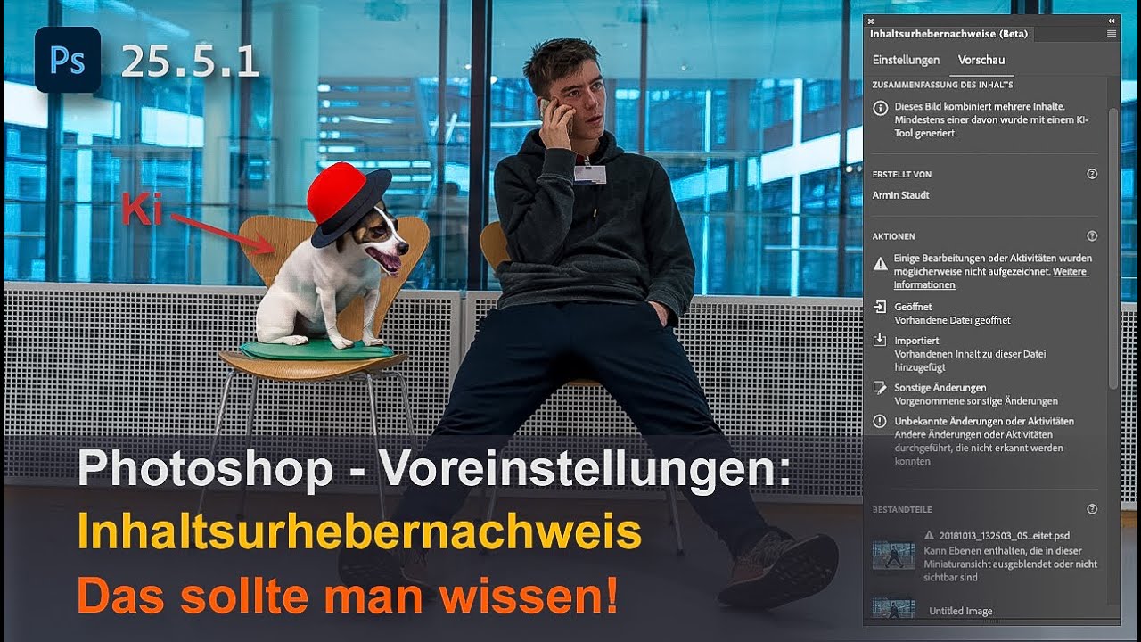 Photoshop Voreinstellungen: Inhaltsurhebernachweis - Das sollte man wissen!