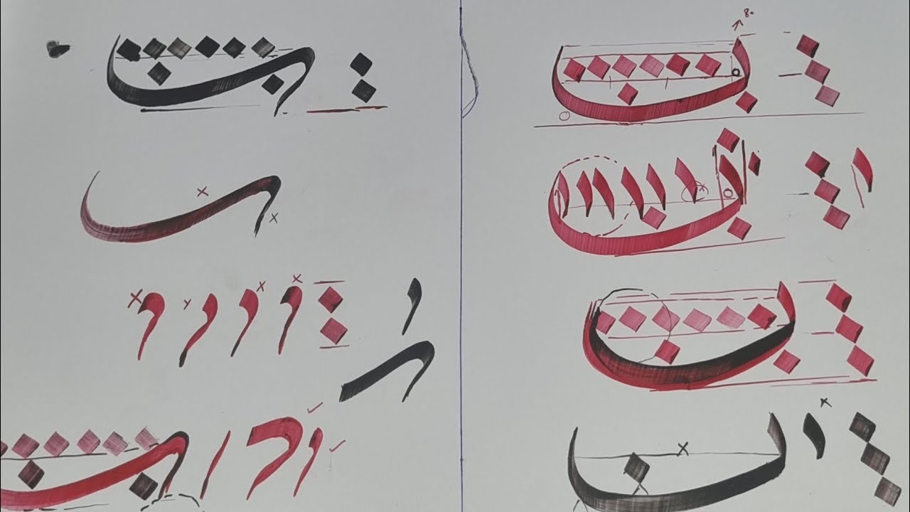 Thuthlus calligraphy for beginners | Arabic calligraphy tutorial| sulus calligraphy/How to write 