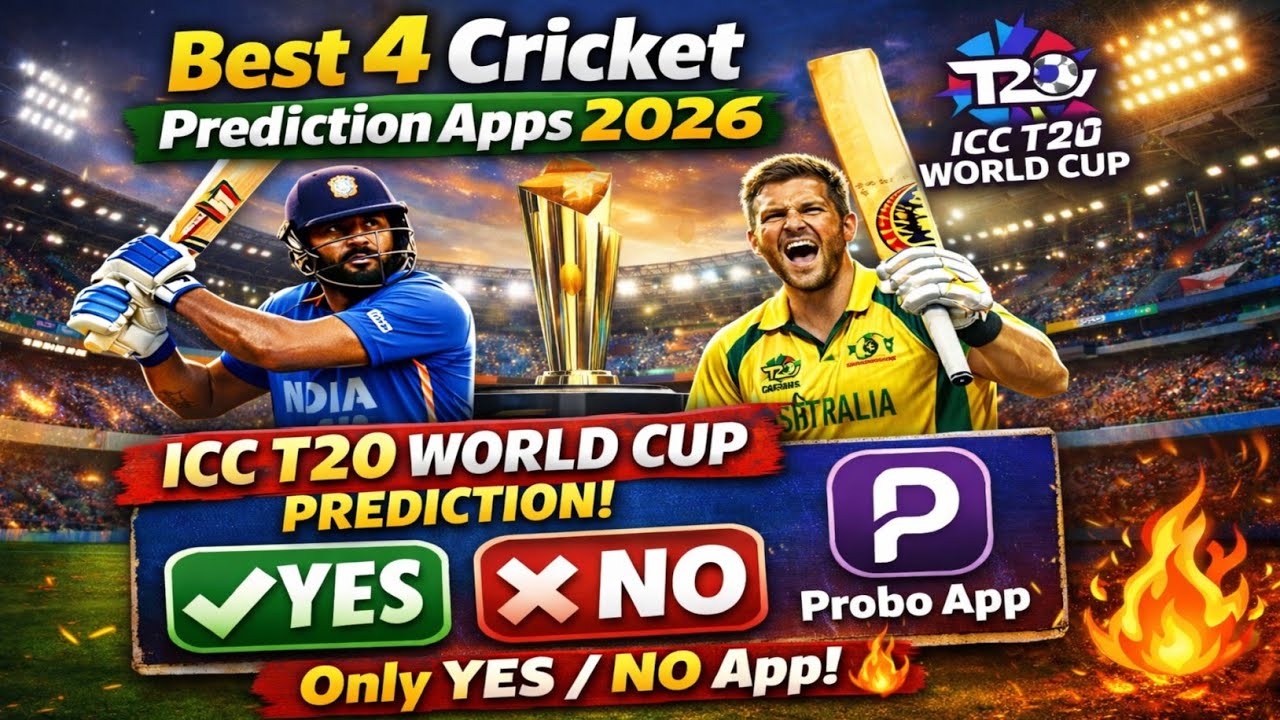 Best 4 Cricket Prediction Apps 2026 🔥 | ICC T20 World Cup Prediction | only Yes / No App | Probo App
