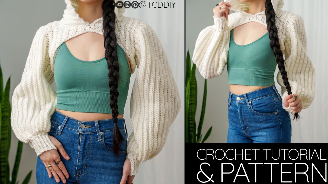 How to Crochet: Hooded Shrug | Pattern & Tutorial DIY