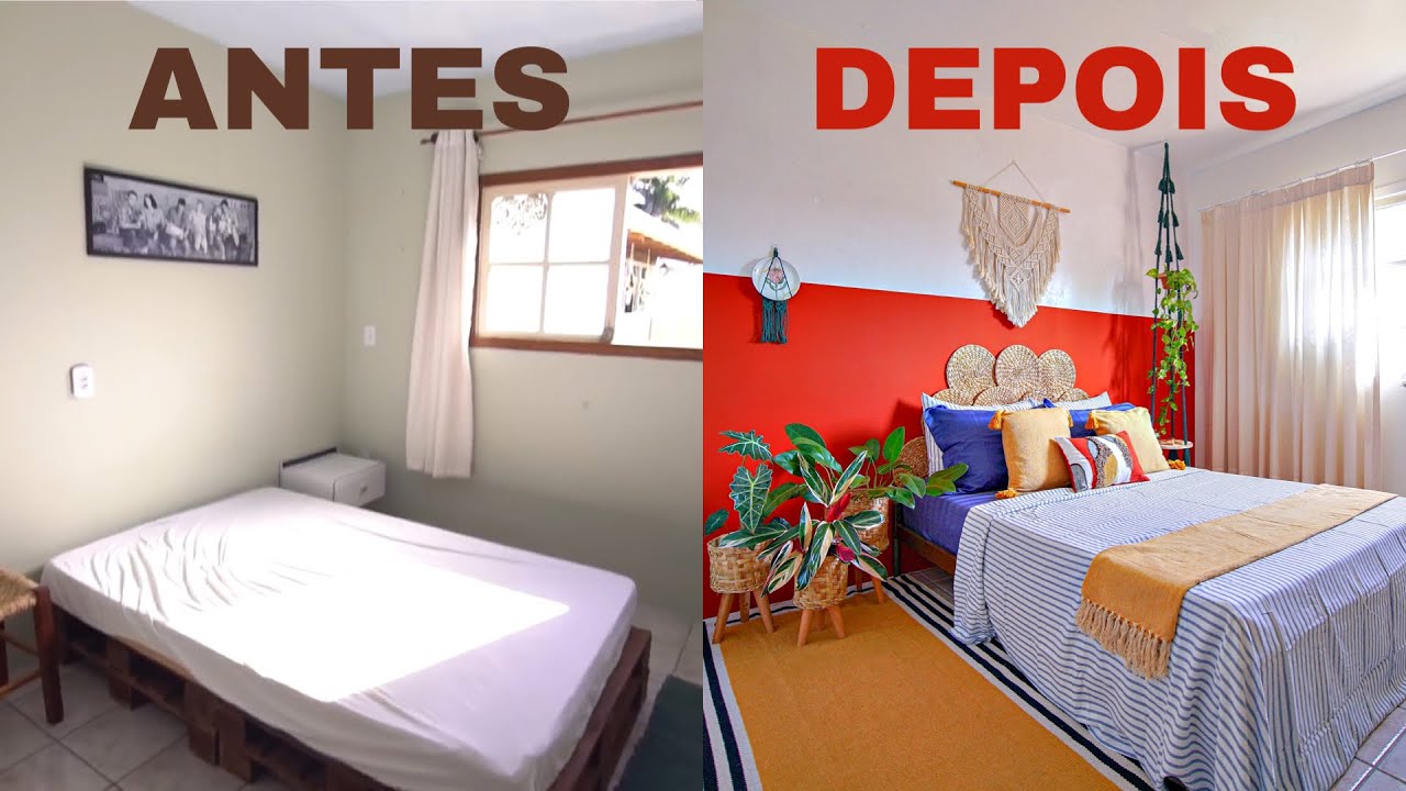 Transforma&ccedil;&atilde;o de QUARTO todo DIY #ReformaNaHora
