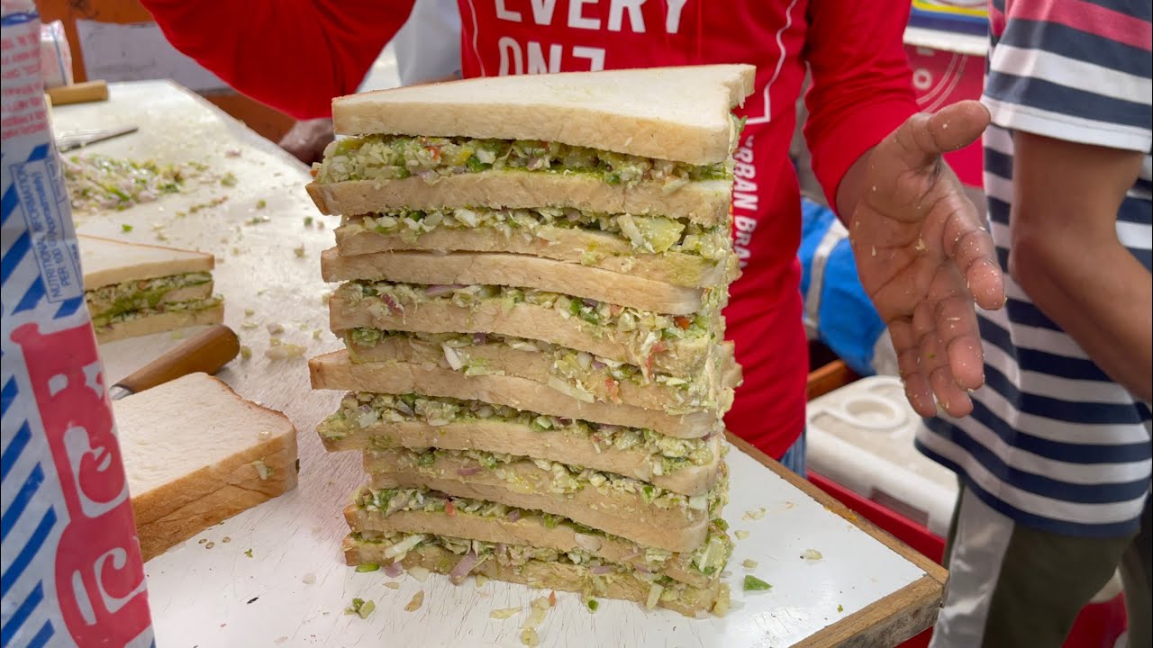 Mumbai's Famous Kachumber salad Sandwich | Indian Street Food