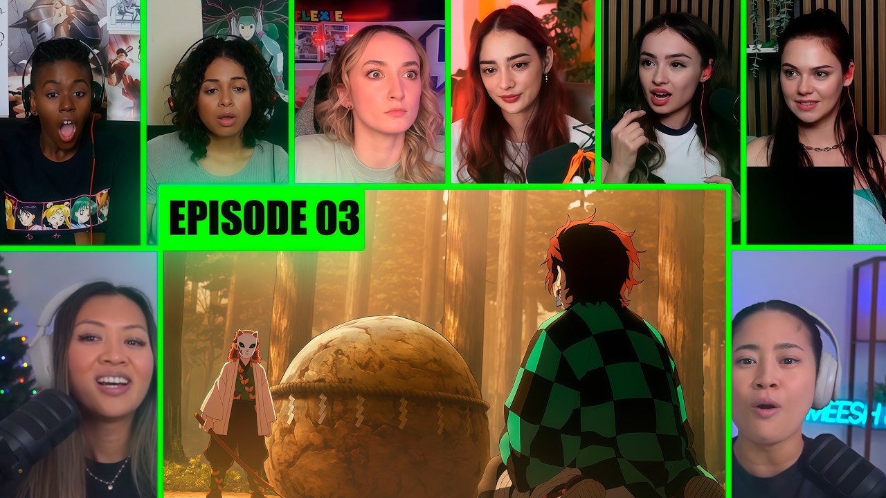 [EPIC GIRLS REACT] THE BOULDER | DEMON SLAYER SEASON 1 EPISODE 3 REACTION MASHUP