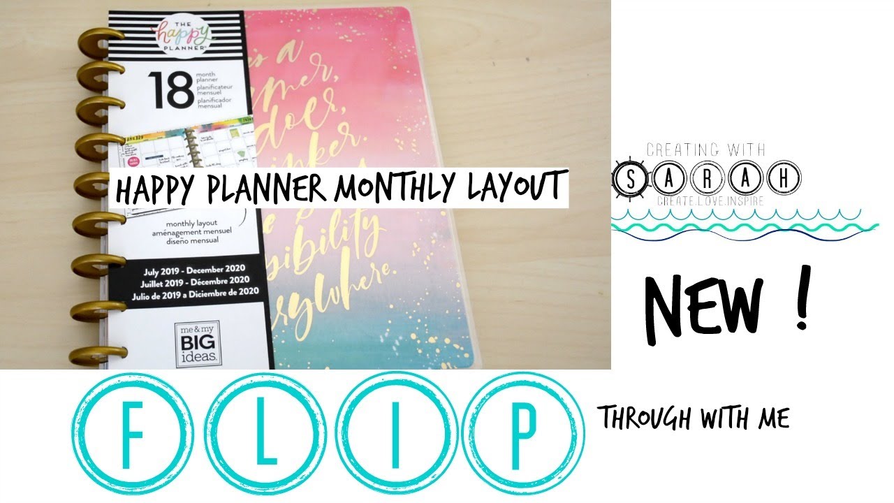 Planner Flip through 2019 | Classic Happy Planner Choose to Shine |  Monthly Layout Happy Planner