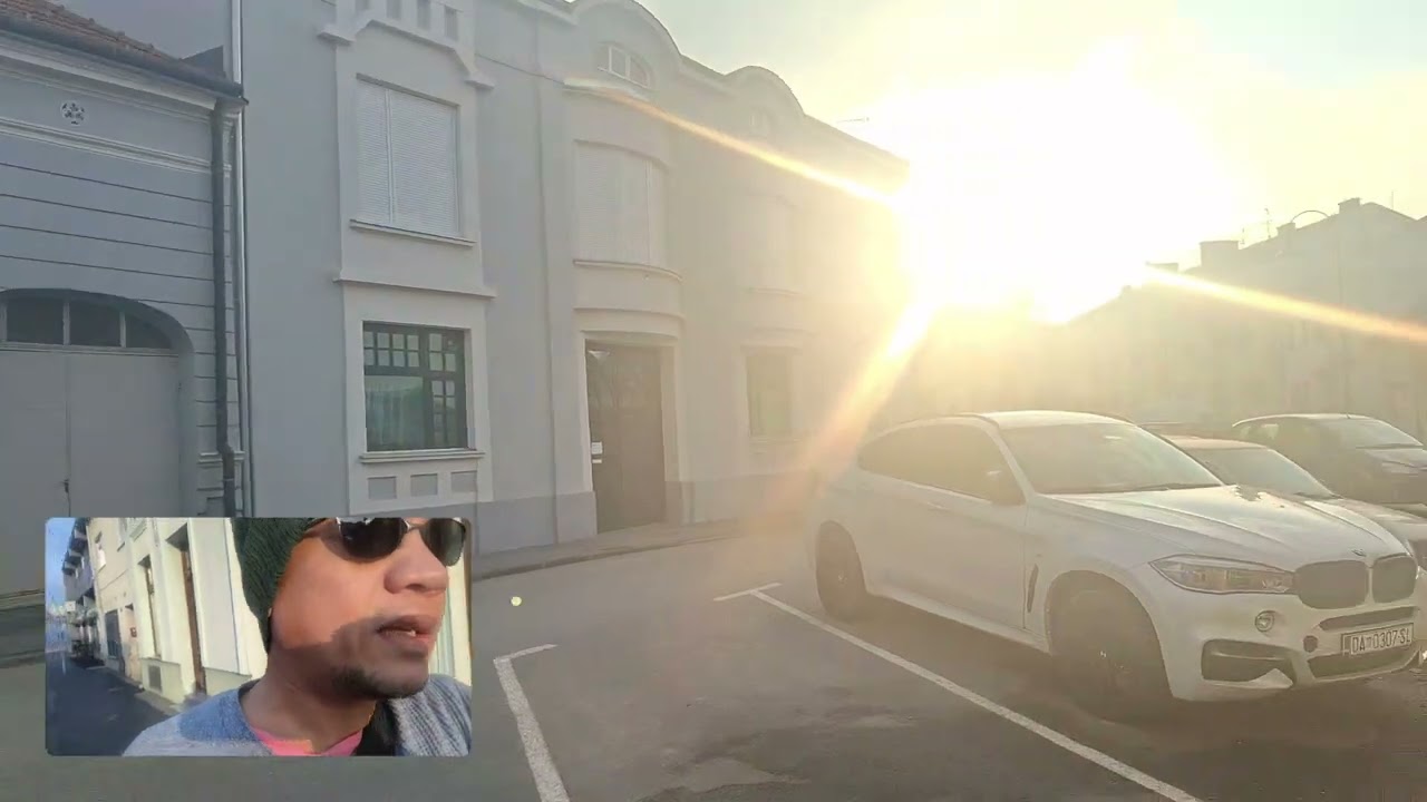 Pakrac on sunday morning walking alone