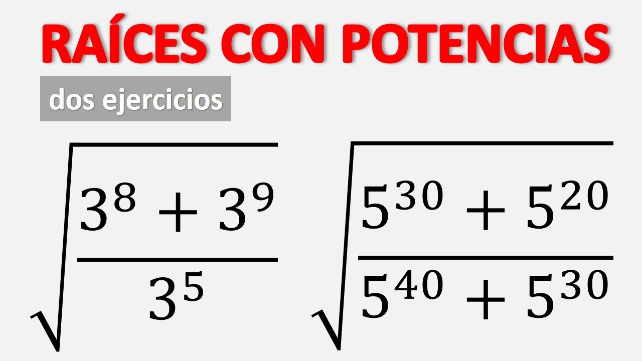 RAÍZ CUADRADA CON POTENCIAS (Fracciones)