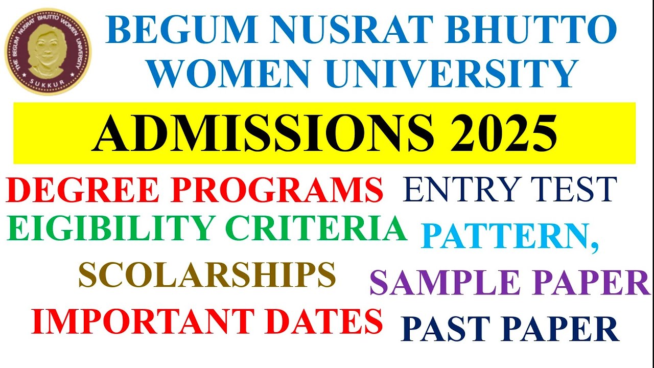 BNBWU Sukkur Admissions Open 2025 | Complete Information BNB University Sukkur 2025
