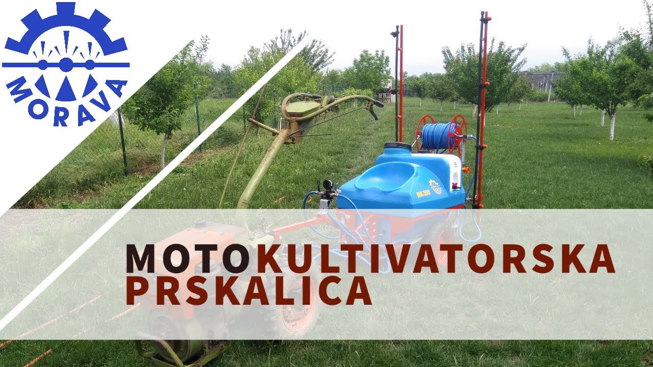 Motokultivatorska prskalica MORAVA MK-200 - Povezivanje, puštanje u rad i demonstracija