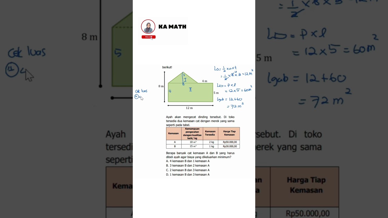 PTKA Kelas 9 | Jangan lupa subscribe ya 🥰  #matematika  #beranda  #maths #fyp #fypシ