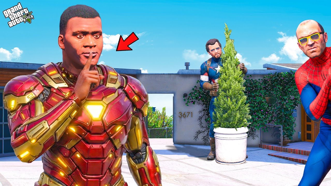 Franklin & Chithapu Playing Super Hero Hide & Seek With Friends in GTA 5