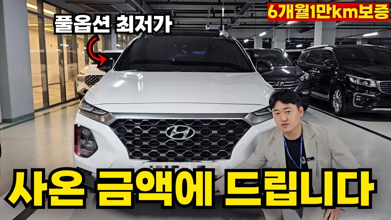 [수수료x] 싼타페tm 풀옵션 중고차 사온 금액에 드립니다. ++6개월1만km 무상보증++