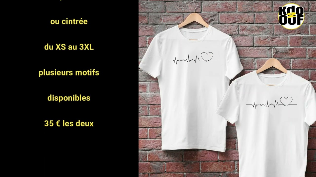 🎁 Envie d’un cadeau original pour la Saint-Valentin ?  Surprends avec un duo de tee-shirts
