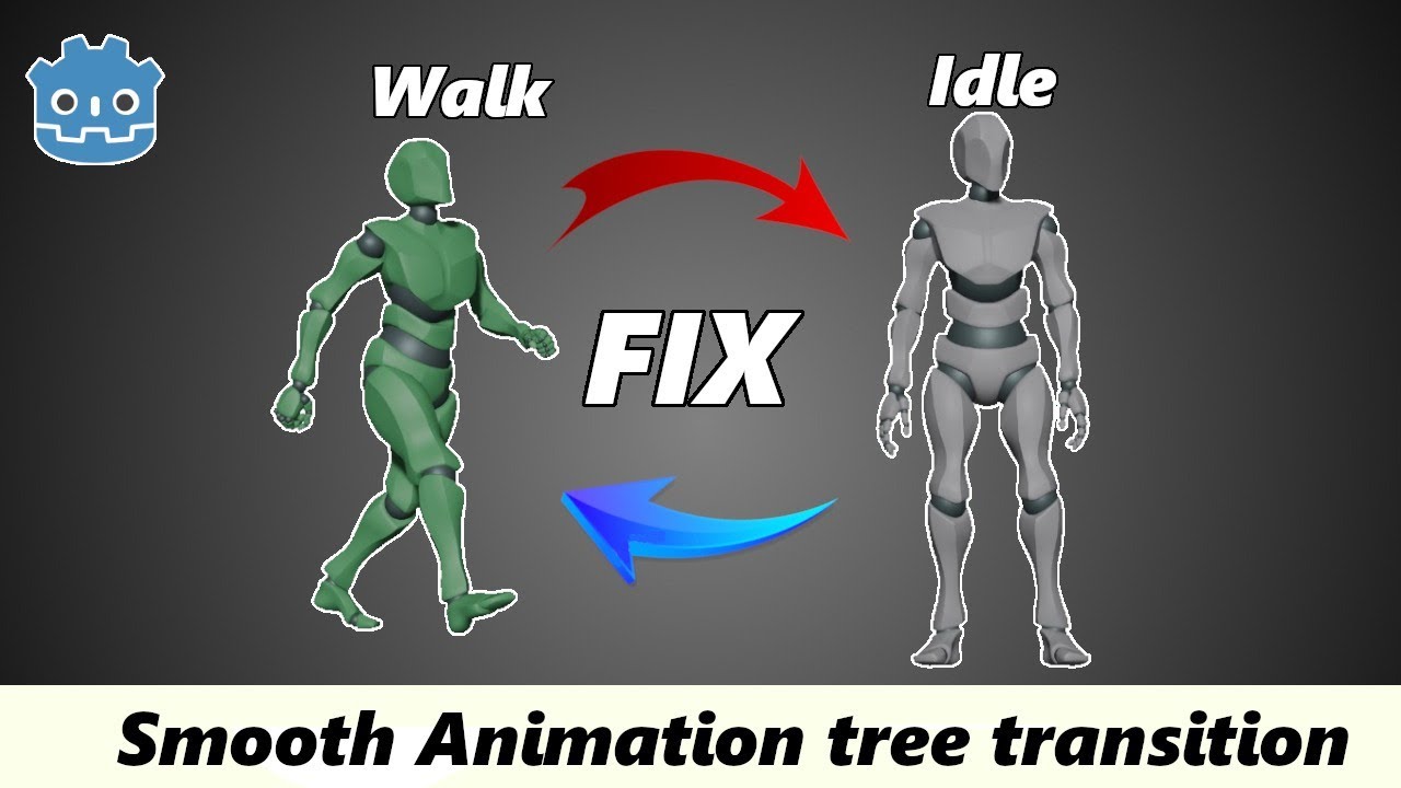 Godot smooth walk to idle transition