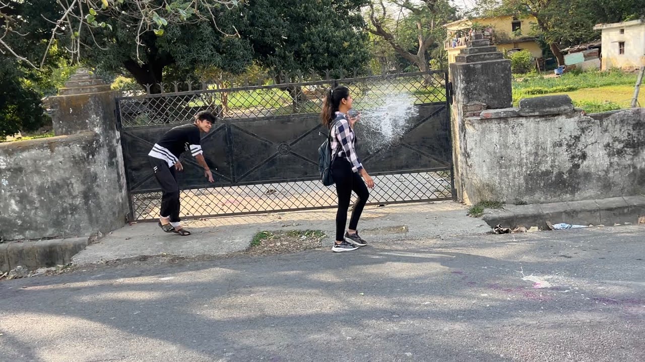 Throwing Water Balloon On Cute Girl 😱