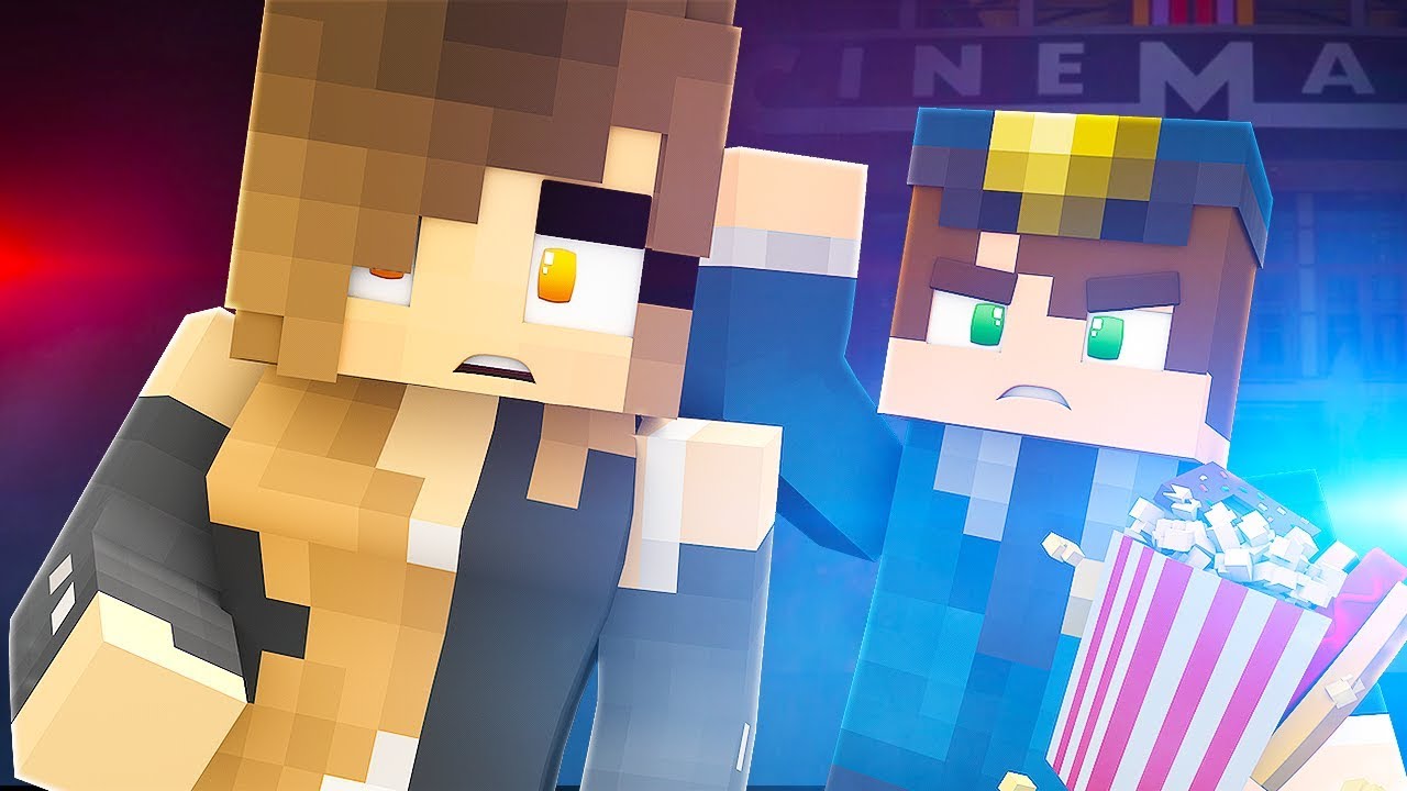 Minecraft - GOING TO THE MOVIE THEATRE! WHAT IS SHE THINKING!? WE GET CAUGHT!! (Minecraft Roleplay)