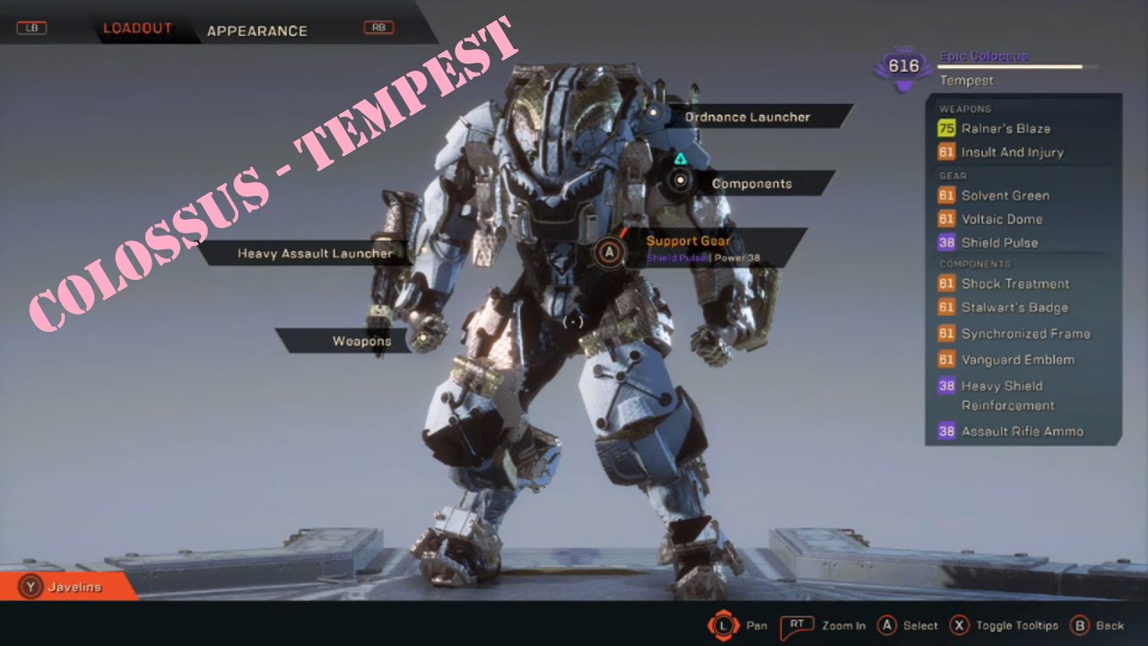 Anthem -Colossus Custom Build (Tempest)