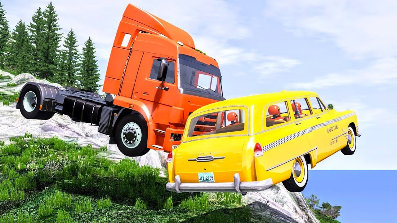 Realistic Cliff Drops #4 - BeamNG Drive Crashes | CrashBoom