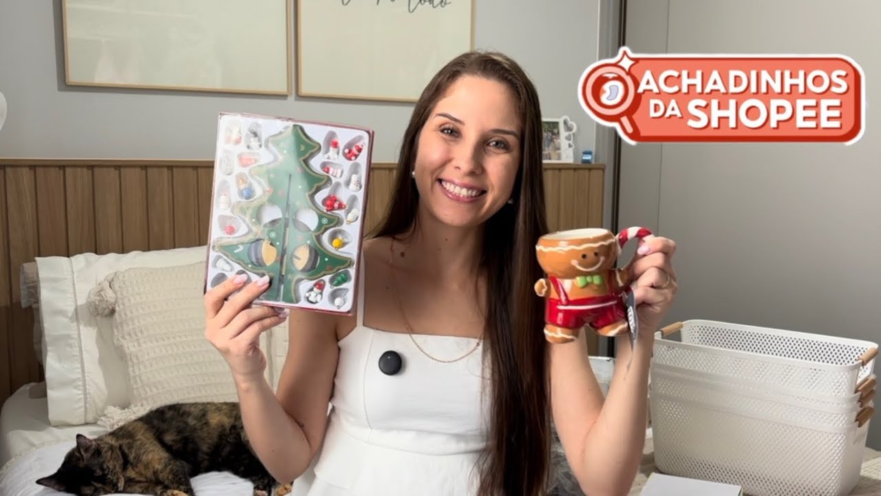 Abrindo comprinhas de Natal | Lindos achadinhos da Shopee 🎄🧡