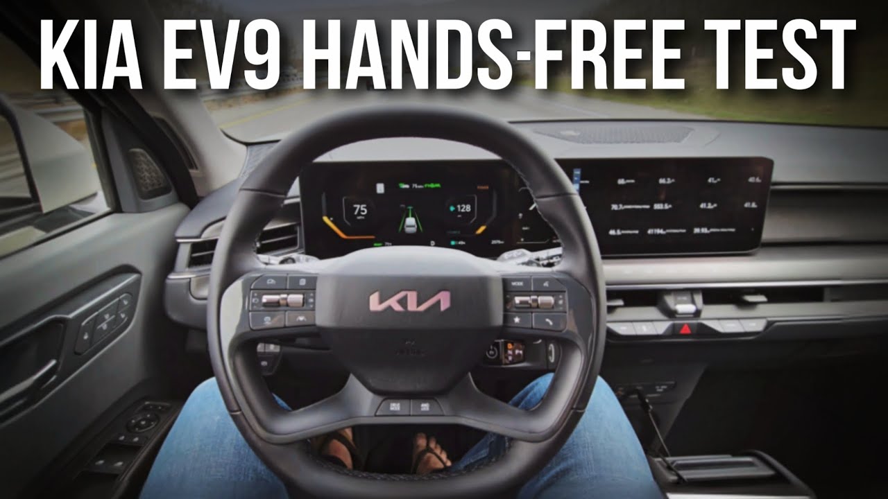Тест на вождение без помощи рук Kia EV9! Сколько времени это продлится?