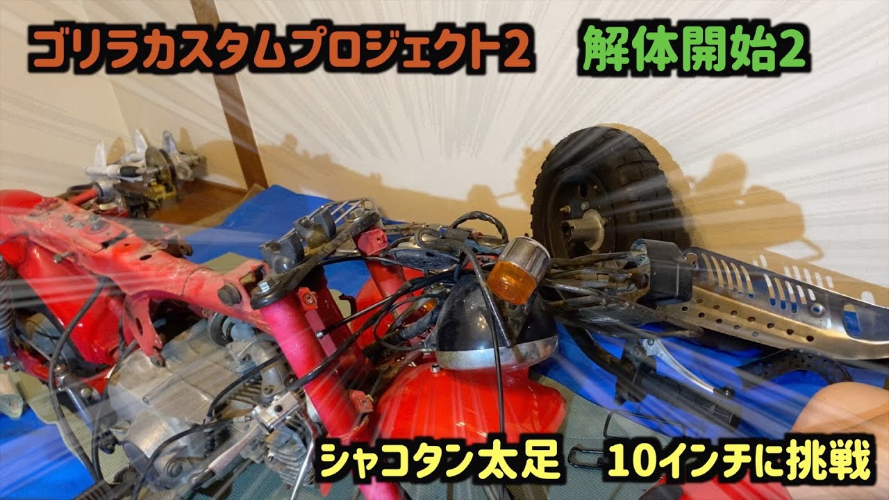 ゴリラカスタムプロジェクト二弾　解体開始2 【シャコタン・10インチ太足ゴリラ】