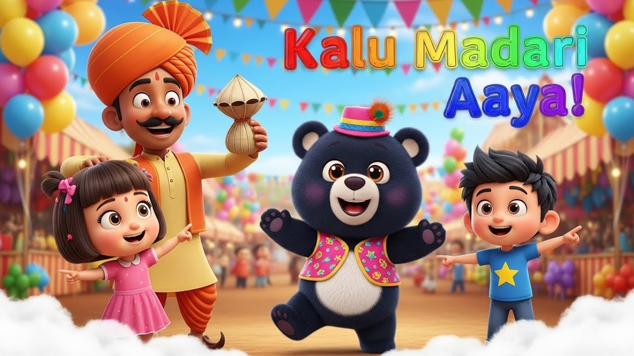 Kaalu Madari Aaya | कालू मदारी आया | Dancing Monkey Rhyme for Kids | Mia and Max Kids World