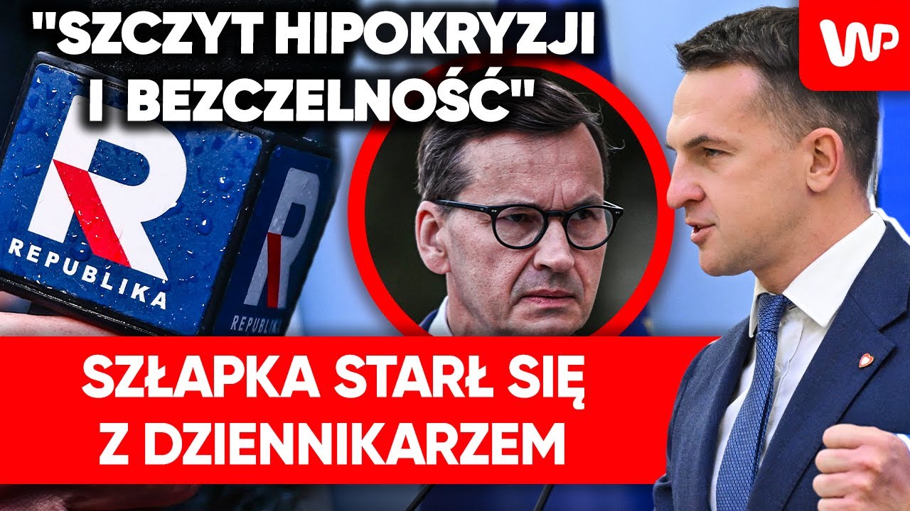 Przepychanka słowna z TV Republika. Szłapka naciskał na przeprosiny od stacji