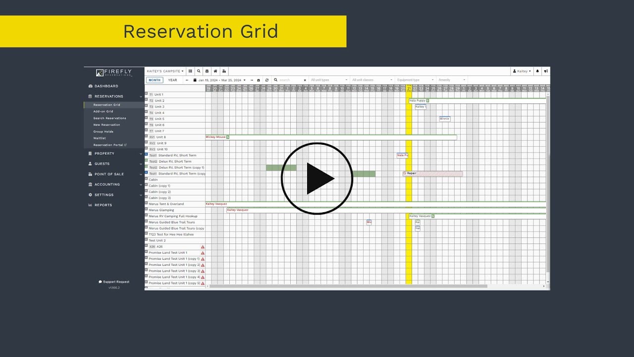 Reservation Grid Overview