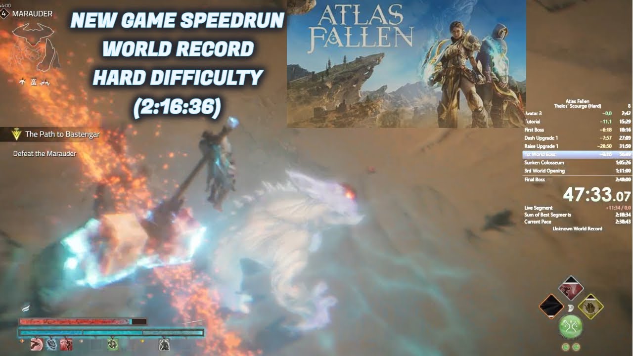 Atlas Fallen NG Hard Speedrun (2:16:36) World Record 