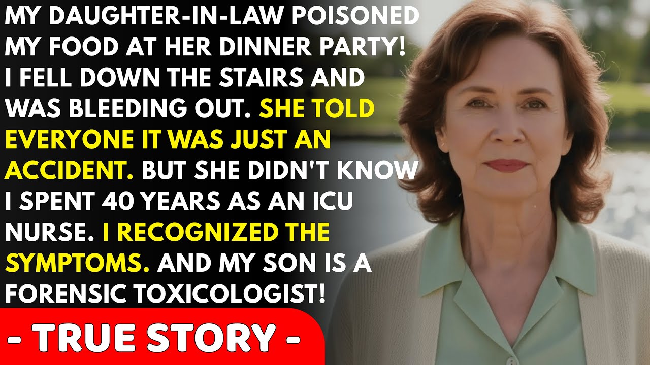 My daughter-in-law tried to poison me at her dinner party… But she didn't know I was an ICU nurse!