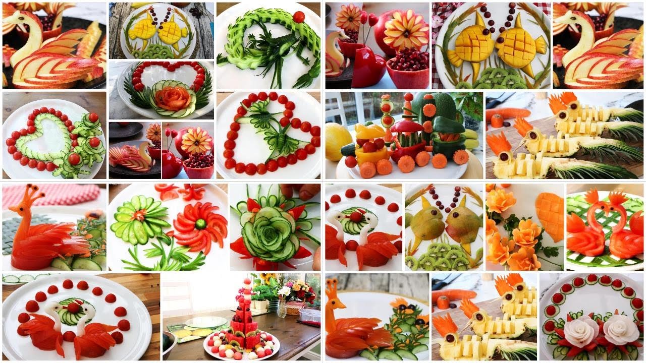 [1 HOUR] Super Salad Decoration Ideas - Vegetable Flower Plate Decoration