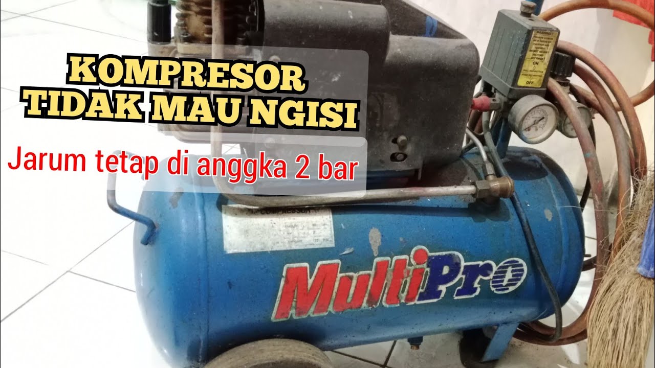 MULTIPRO. ANGIN TIDAK MAU NGISI. MUNGKIN INI PENYEBABNYA #kompresor #multipro