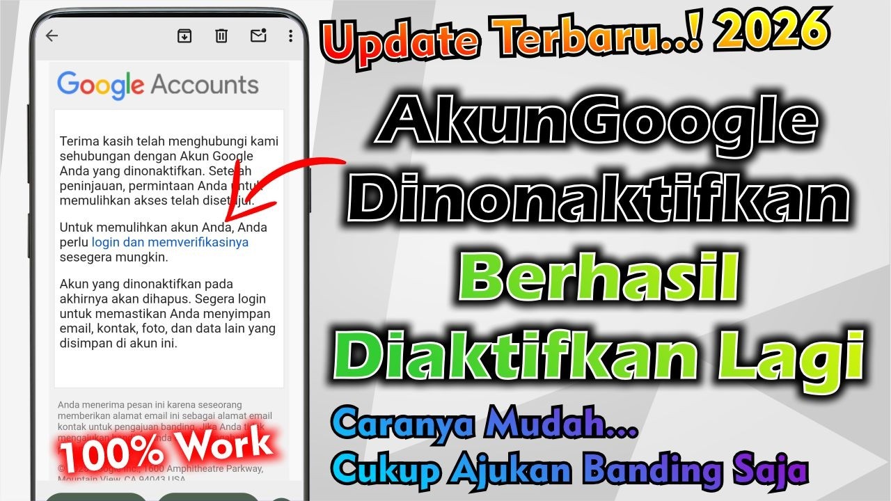 Cara Mengaktifkan Akun Google Yang Dinonaktifkan