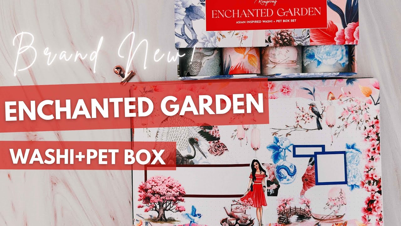 🤩🧧Lunar New Year's Enchanted Garden PET + Washi Box Set #washitapes  #asian #pettapes
