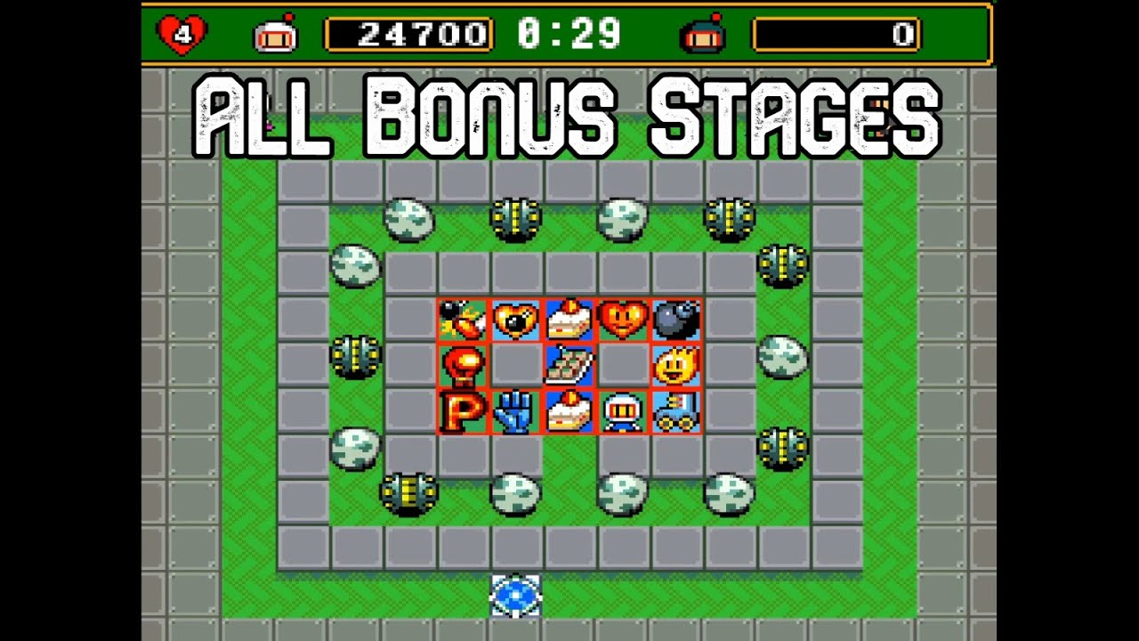 Super Bomberman 4 - Bonus Stages