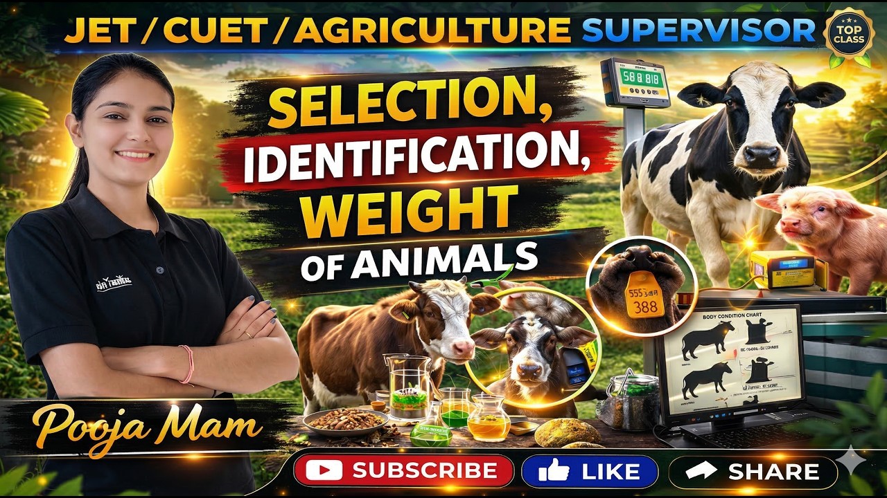 Animal Selection Identification Weight Trick | JET CUET Agriculture Supervisor Preparation
