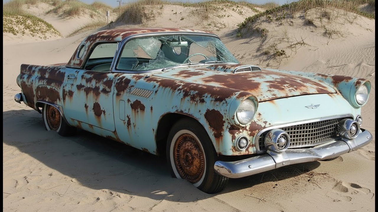 Found ROTTED in Sand Dunes: 1956 Ford Thunderbird Restoration - New Floors & Engine Rebuild