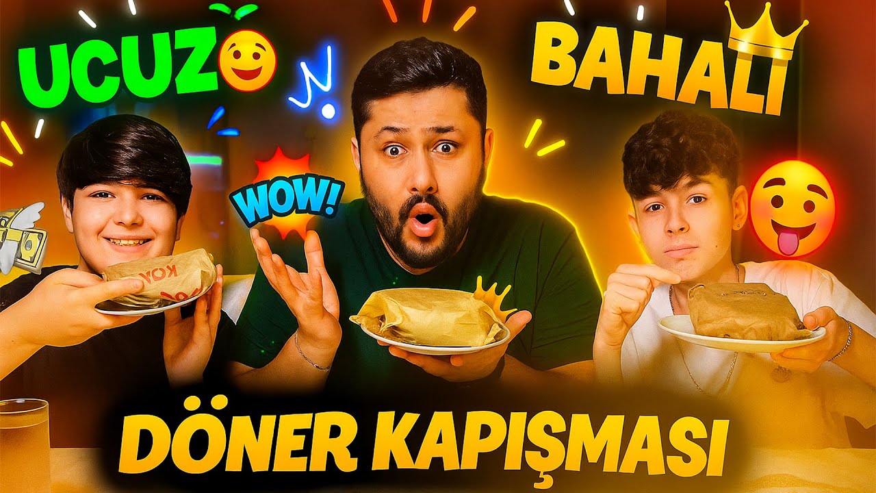 UCUZ – ORTA – BAHALI Dönər Yarışması🍔 | Oğullarımla Kapışma