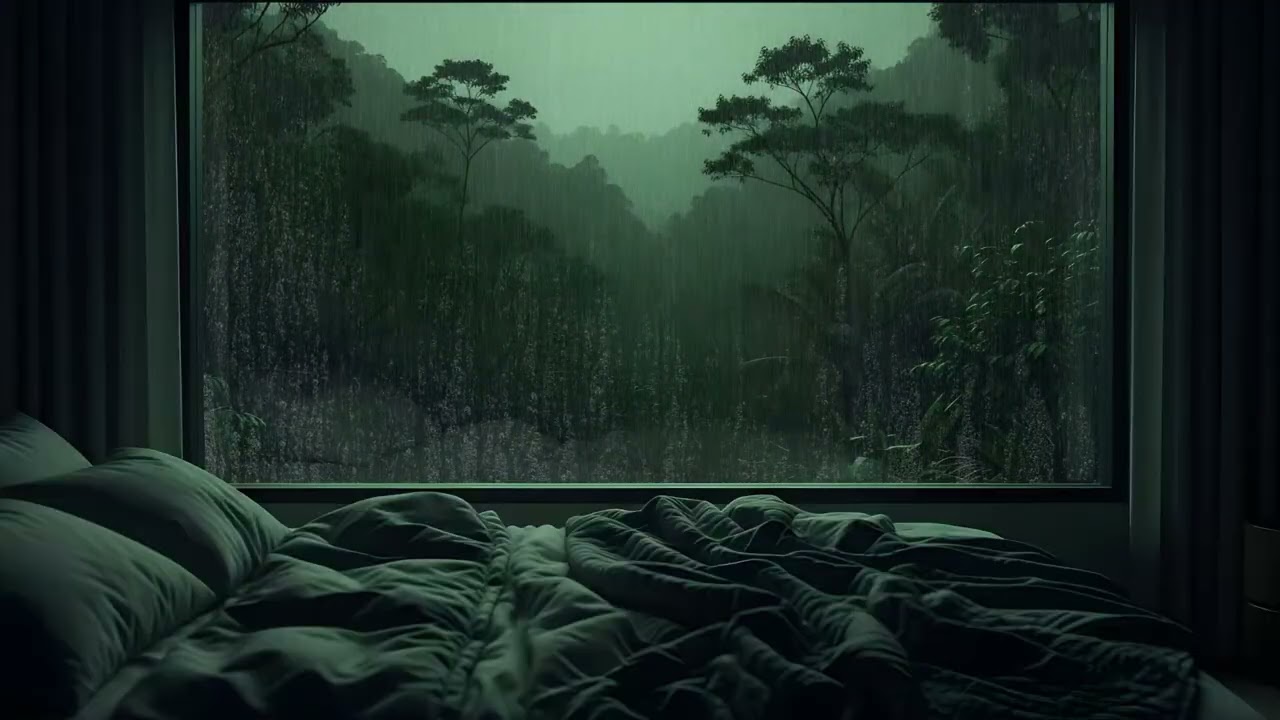 Peaceful Rain Healing Ambience for Sleep | Deep Relaxation Sounds to Ease Anxiety and Tension
