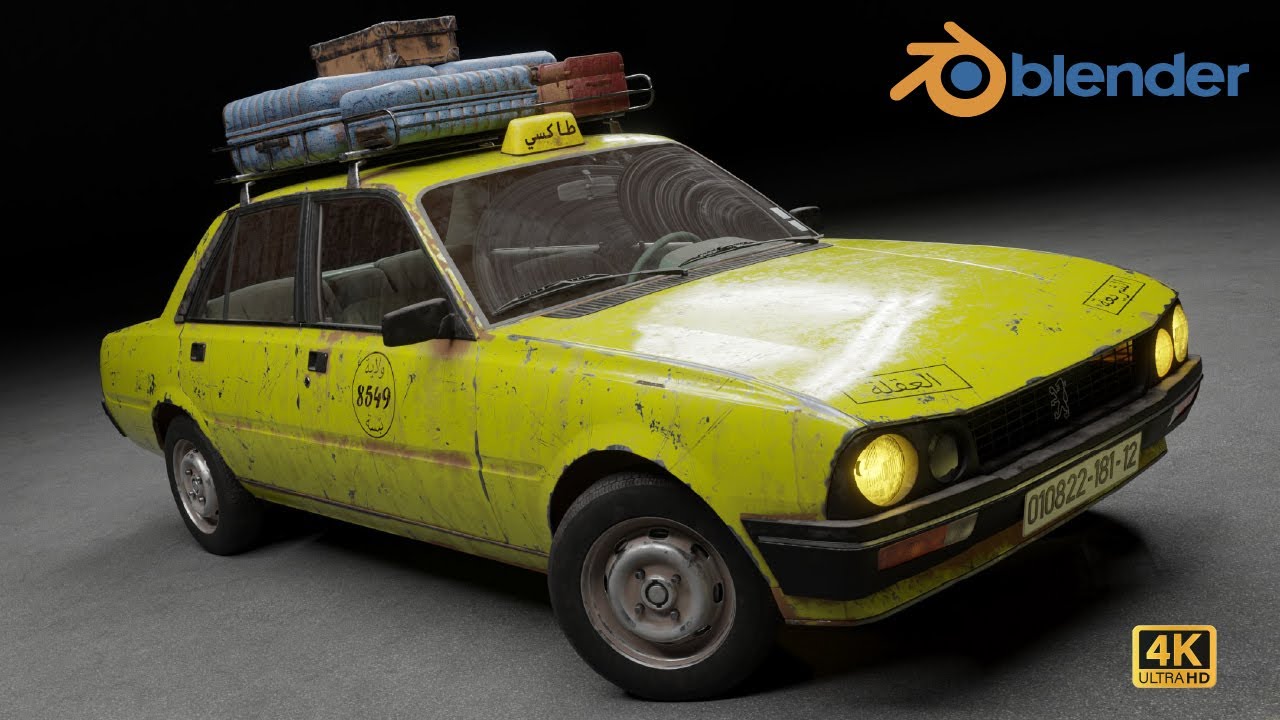 Peugeot 505 ST 1981 taxi 3D model