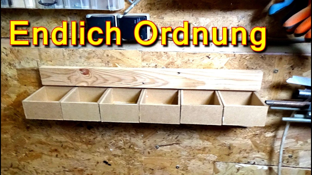 Geniales Ordnungssytem! Kleinteile Regal Schnell  &  Einfach selber bauen.