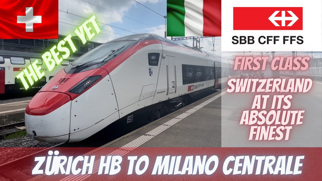 A breathtaking trip 1st class on SBB’s flagship train Zürich Hb to Milano Centrale.