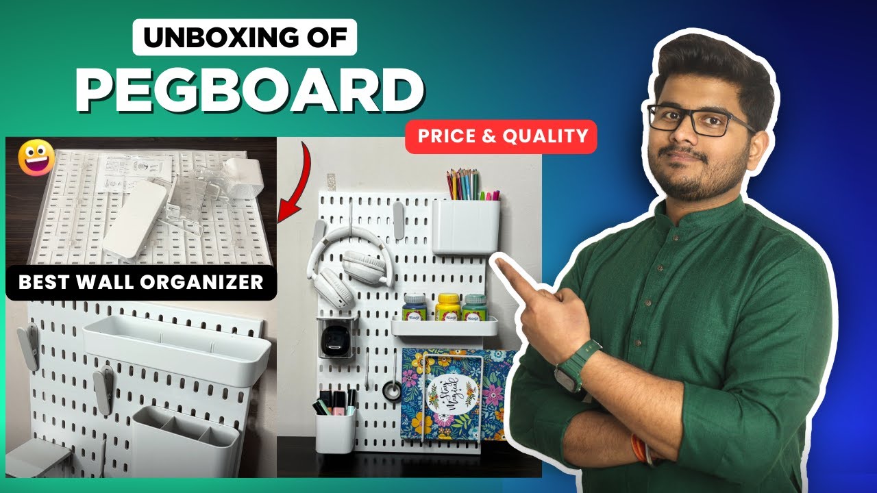 Unboxing Of Pegboard | Aesthetic Desk Setup | How To Make Your Desk Aesthetic