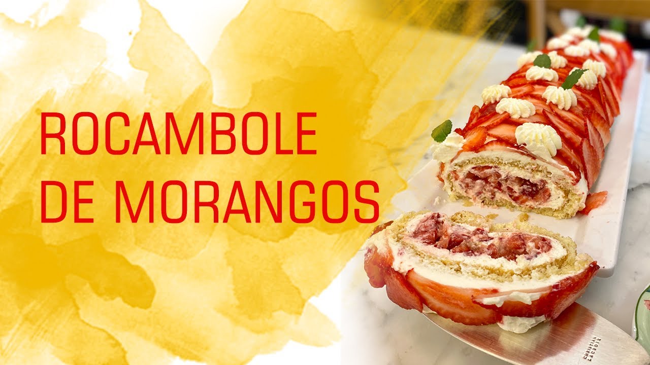 Rocambole de morangos