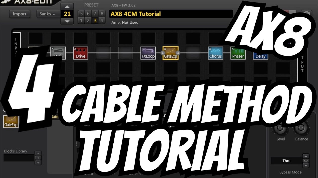 Fractal Audio AX8 4 Cable Method Tutorial | Four Cable Method | NBN Guitar