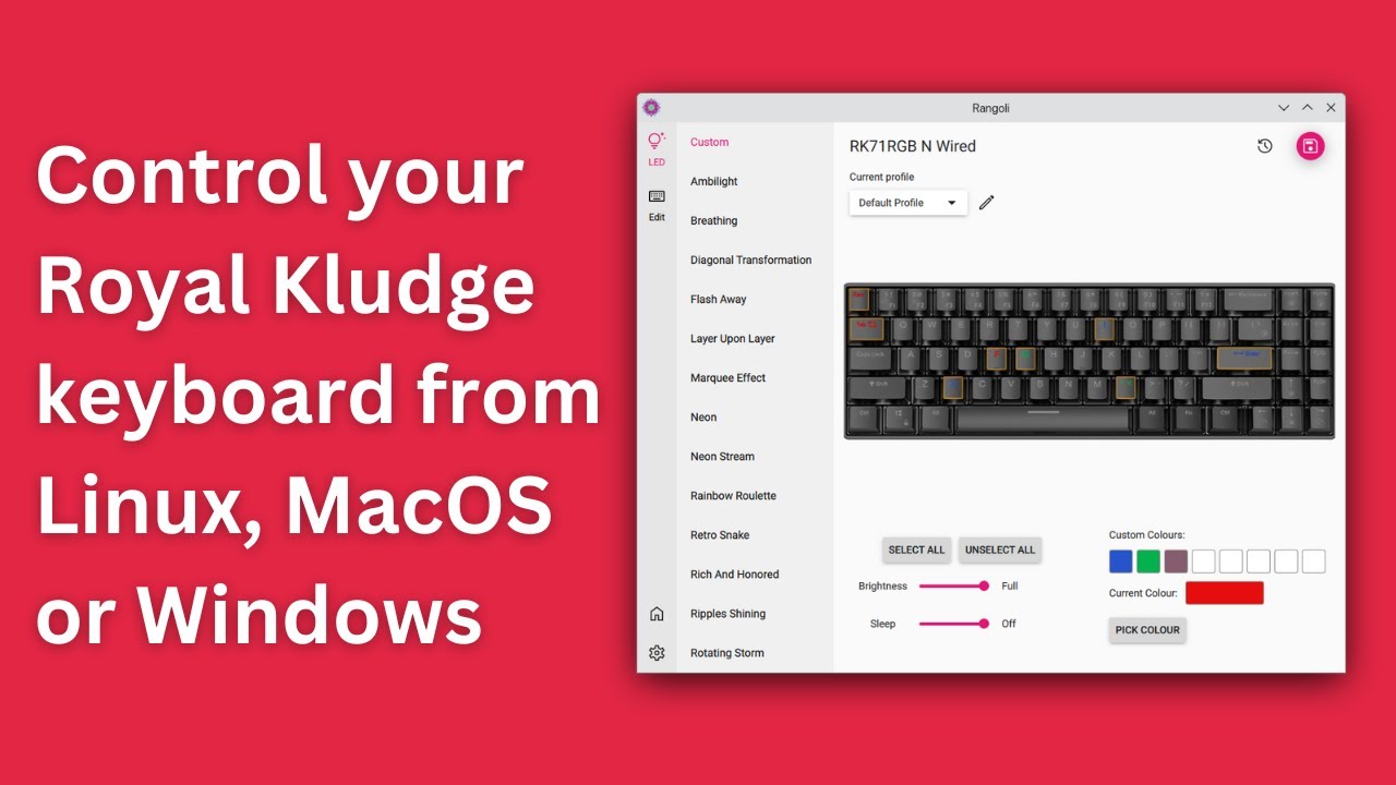 Rangoli - Cross Platform Software for Royal Kludge keyboards